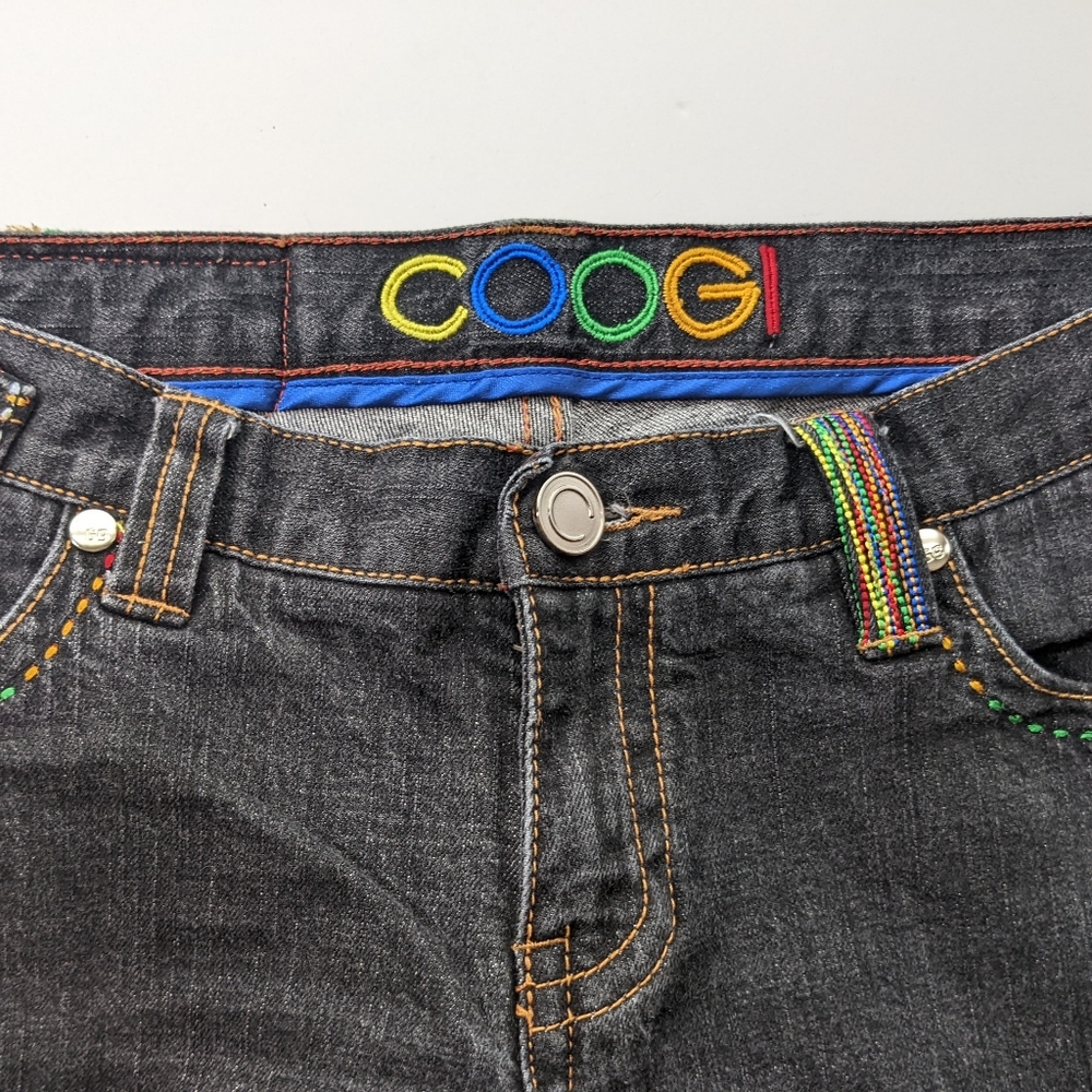 COOGI Dark Wash" Rainbow Boogie" 13 Multicolor Embroidery Stitching Logo EUC - Picture 9 of 13